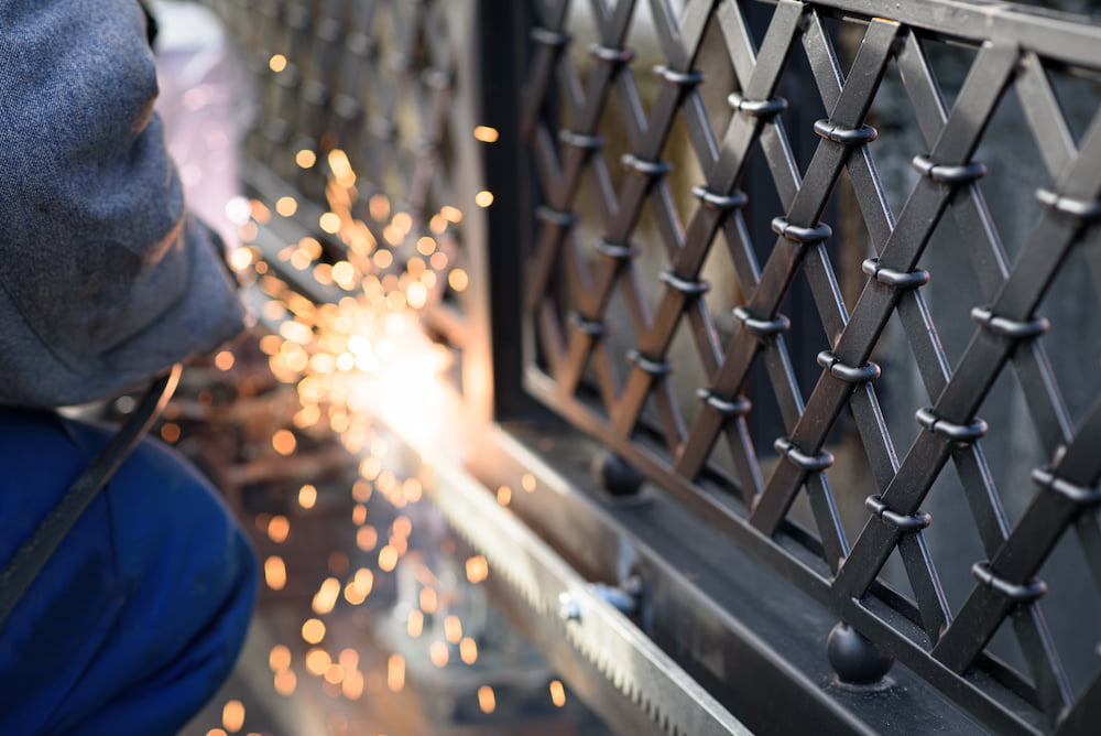 Person welding